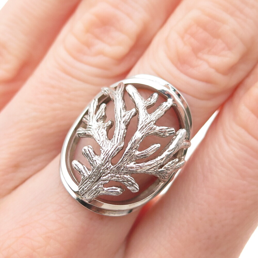 Tahara 925 Sterling Silver Vintage Tree of Life Oxidized Ring Size 6.5